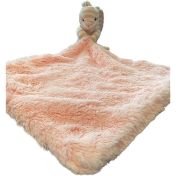 Kellytoy Pink Bunny Rabbit Security Blanket Lovey Stripped 2018 - Picture 1 of 5